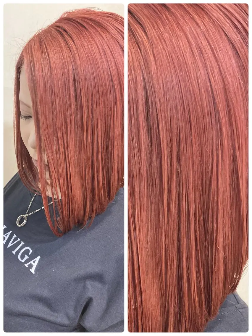 ミディアム ボブ ヘアカラー マネージャー× 髪質改善×ウルトワのヘアスタイル