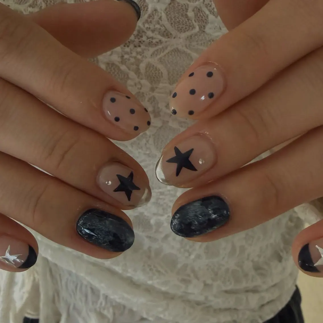 ショート 韓国風ヘア ハンドネイル navi nail ayaneのネイルデザイン