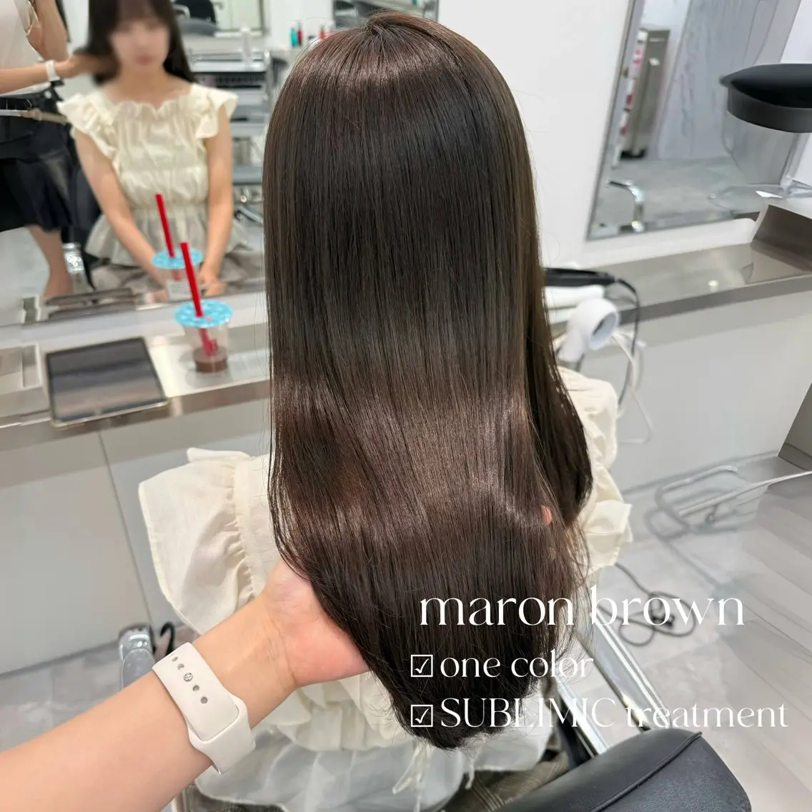 ロング カラー カット ヘアカラー トリートメント ParveMix￤ 大賀さつき🍨🤍のヘアスタイル