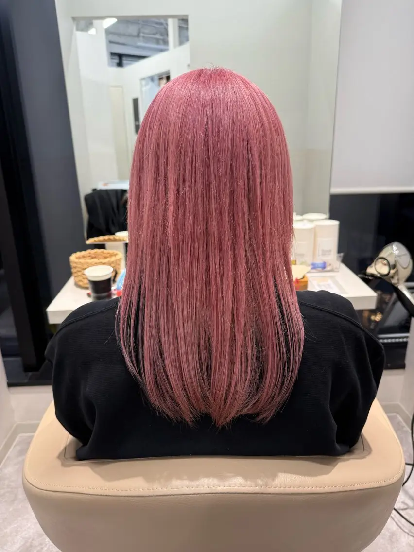 ミディアム カラー ピンクカラー 🍇おぐら めぐみ🍇のヘアスタイル