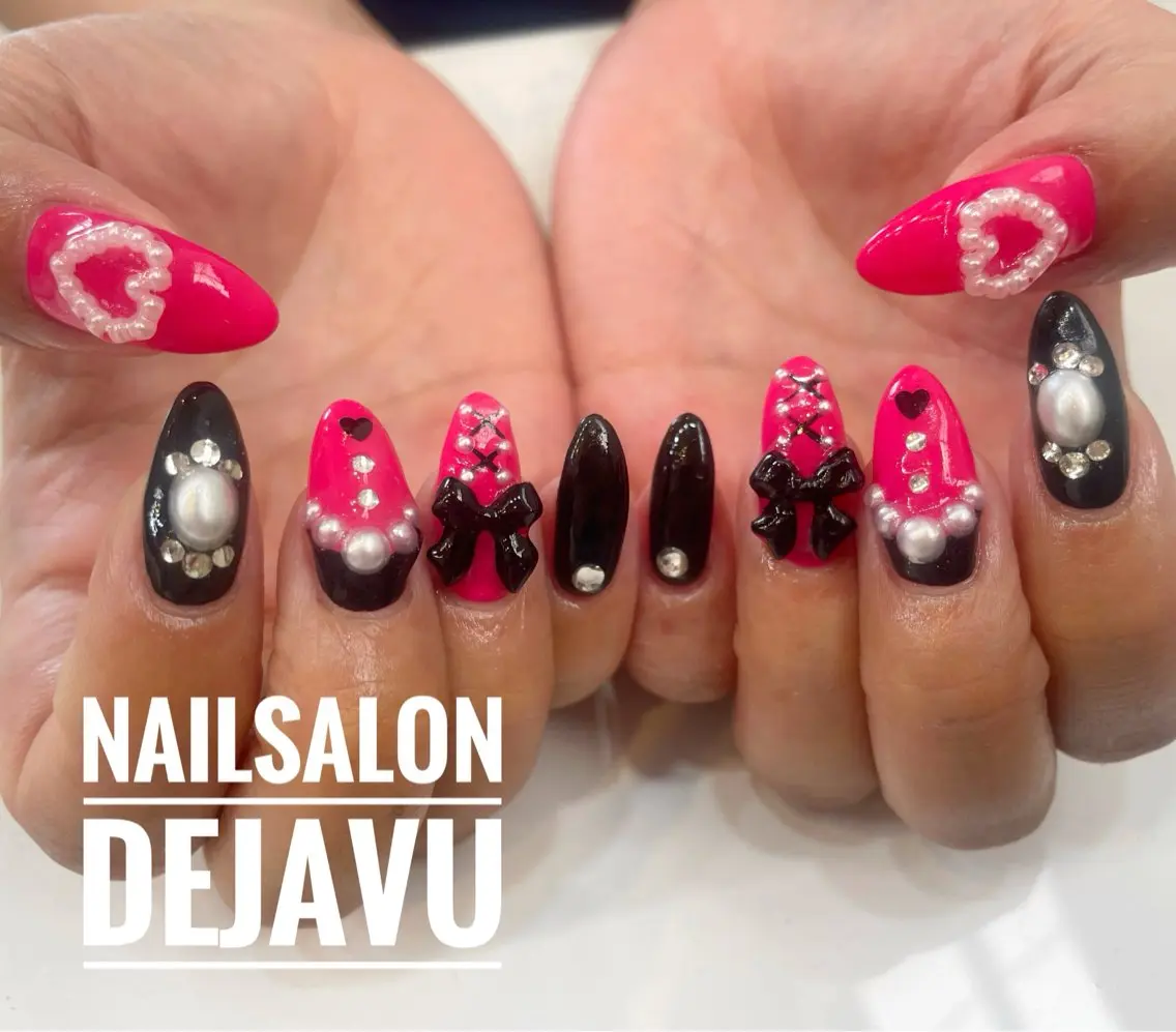 ネイル アートネイル ストーンネイル ハンドネイル Nailsalon Dejavuのネイルデザイン