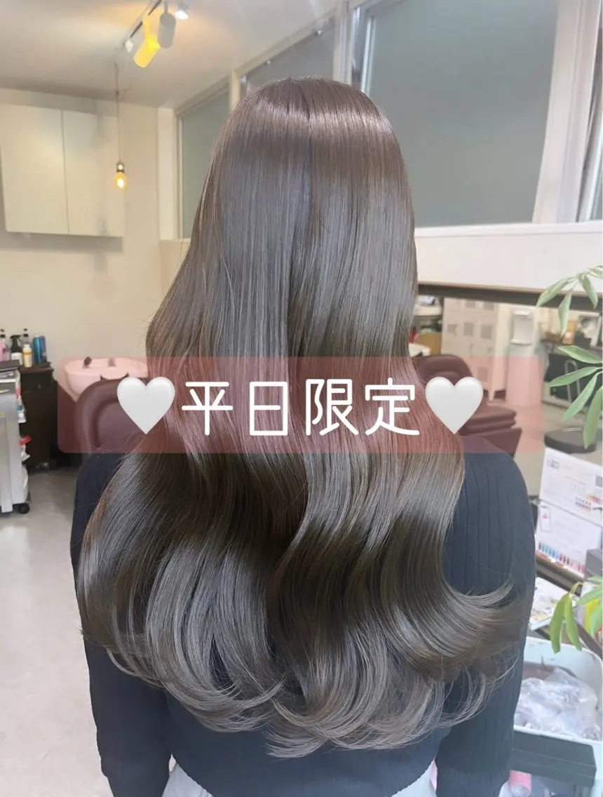 ロング カット ヘアカラー トリートメント 美髪矯正/髪質改善/ 艶髪🤍伊藤梨紗のヘアスタイル