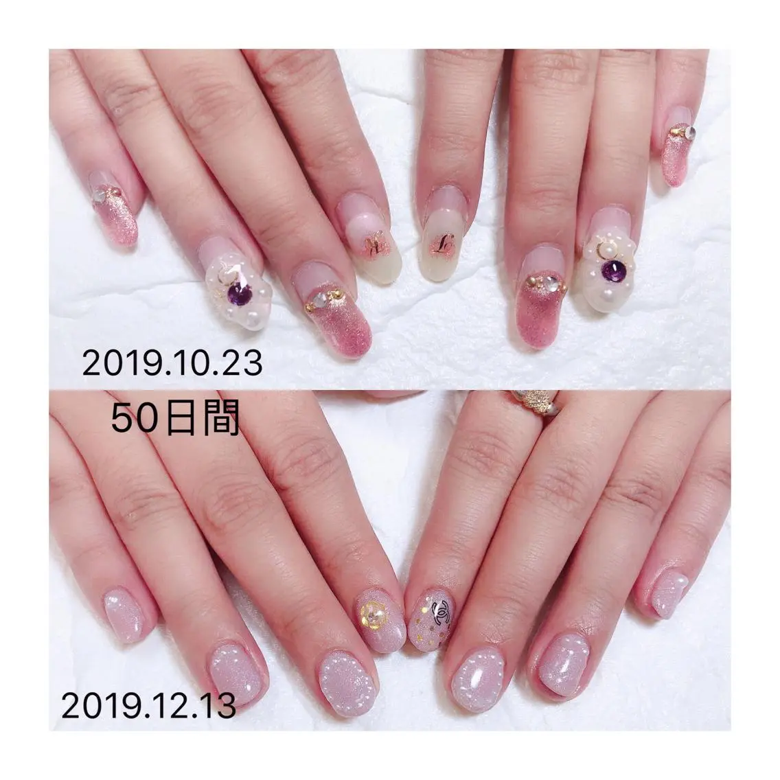 ショート ネイル ジェルネイル ラメ(グリッター) ニュアンスネイル オフィスネイル ワンカラーネイル ハンドネイル 🐾enen style 🐾のネイルデザイン
