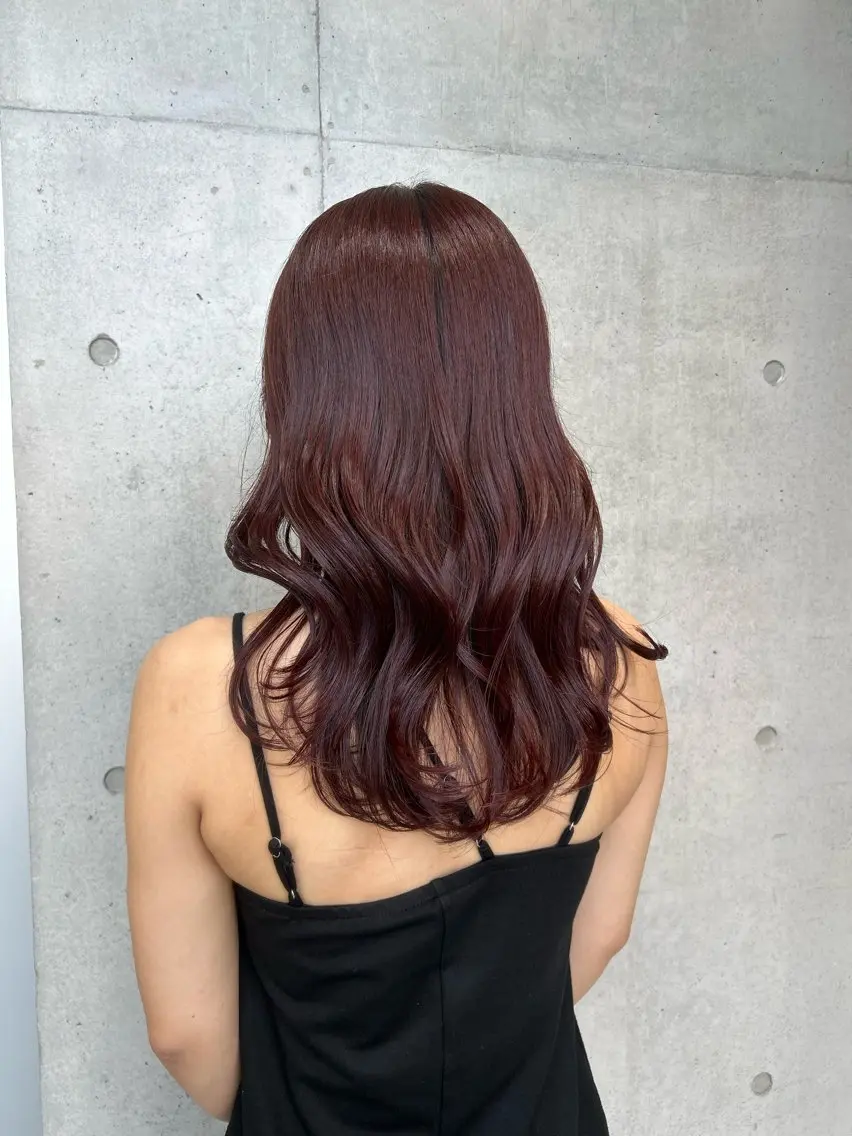 ミディアム カラー ヘアアレンジ カット ヘアカラー トリートメント ボブ艶モテカラー🫧 カリンのヘアスタイル