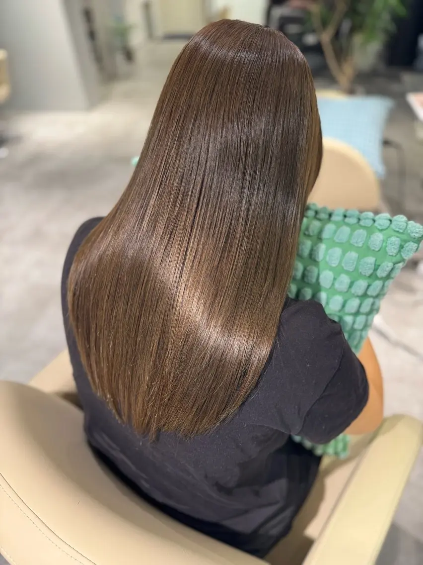ロング カラー カット ヘアカラー トリートメント 夜23時まで予約🉑 reverieあきらのヘアスタイル