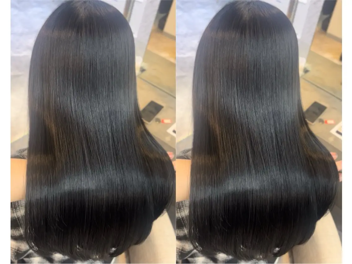 ロング カラー 黒髪 ブルーカラー ブルーブラック 透明感カラー ヘアカラー 🦄mimi🦄 艶髪/透明感/メンズのヘアスタイル