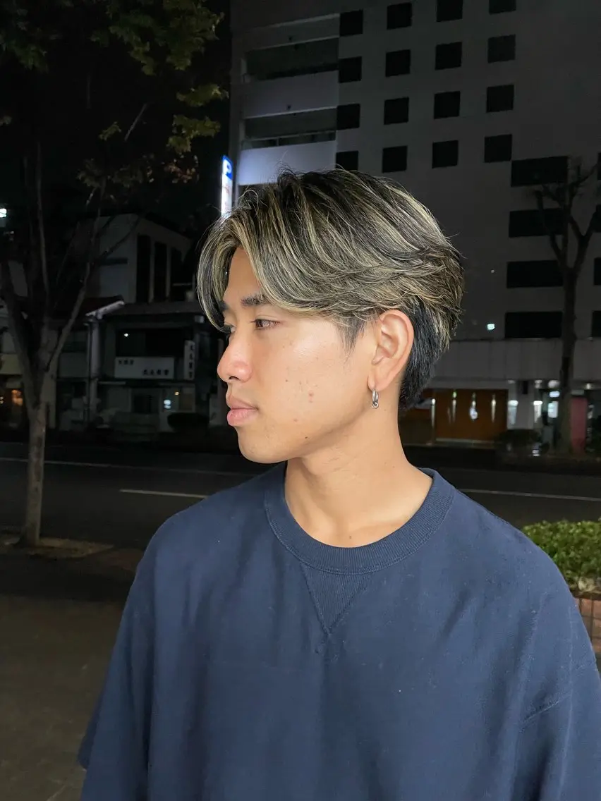 ショート カラー ブリーチ 🔥メンズ特化美容師 パーマのヘアスタイル