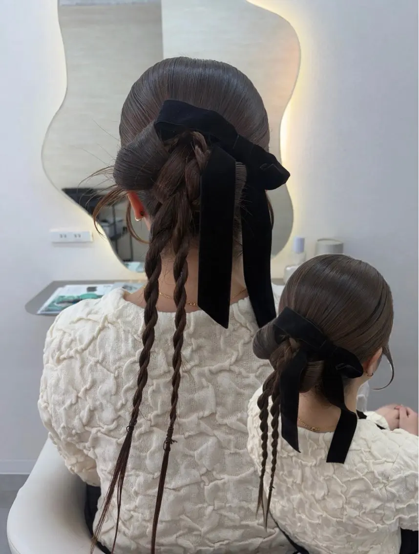 ロング カラー ヘアアレンジ メンズ 結婚式・ブライダル デート ヘアセット 🩶透明感カラー 池袋/mei🩶のヘアスタイル