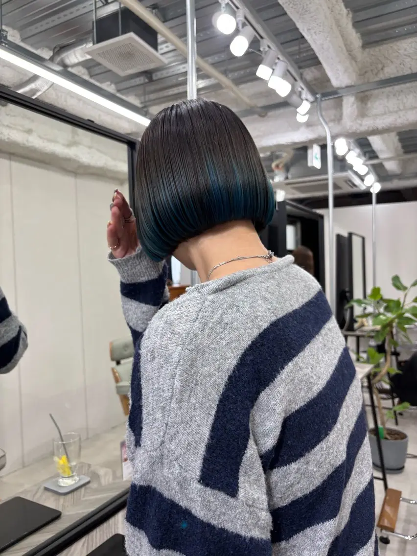 ショート カラー カット ヘアカラー トリートメント 透明感カラー/髪質改 善/烏丸御池/寿々乃のヘアスタイル