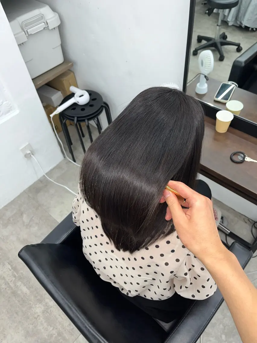 セミロング 縮毛矯正 縮毛矯正/髪質改善 /艶髪特化/こうめいのヘアスタイル
