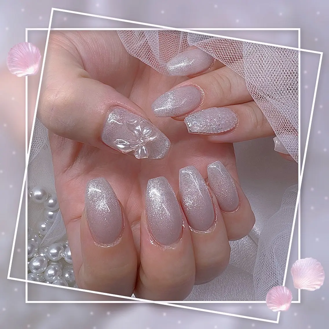 ネイル チークネイル フレンチネイル グラデーション マグネットネイル マグネットフレンチ Chill Nailsalonのネイルデザイン