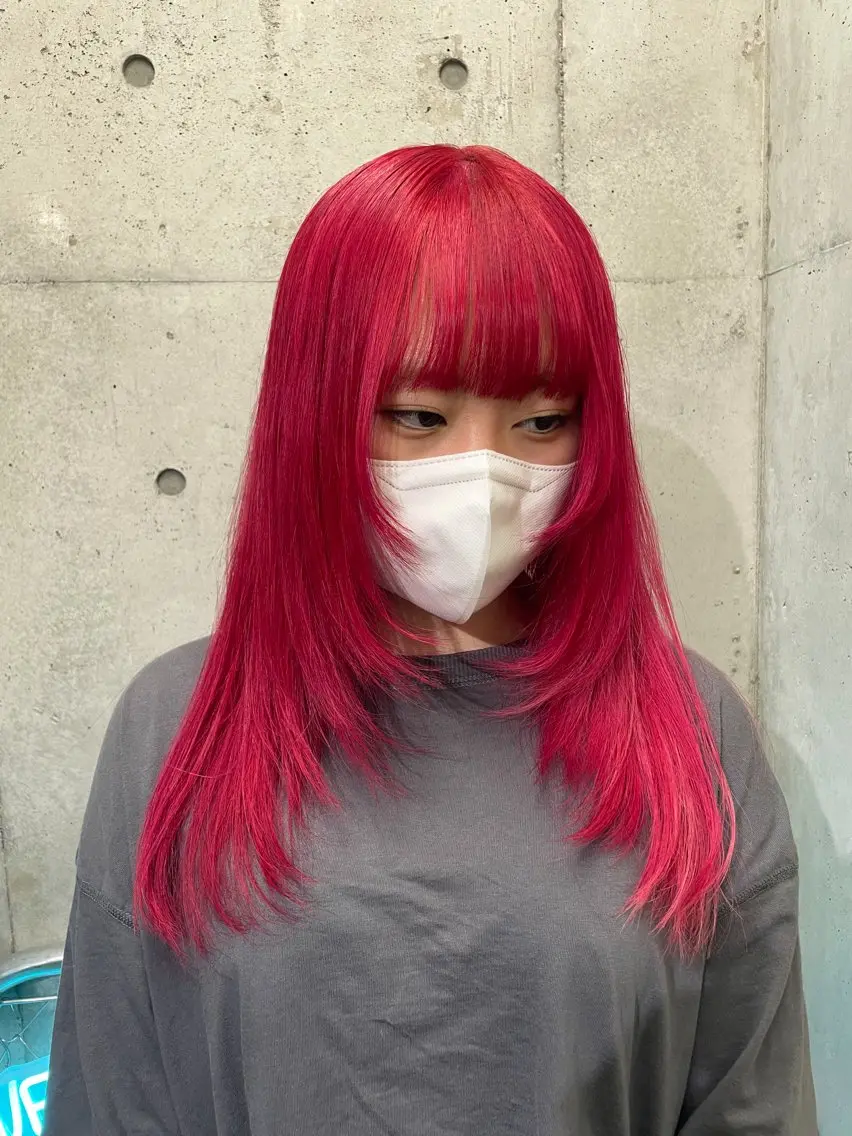 ロング カット ヘアカラー ハイトーン/ブリーチ /ウルフ⛓️MAKIのヘアスタイル