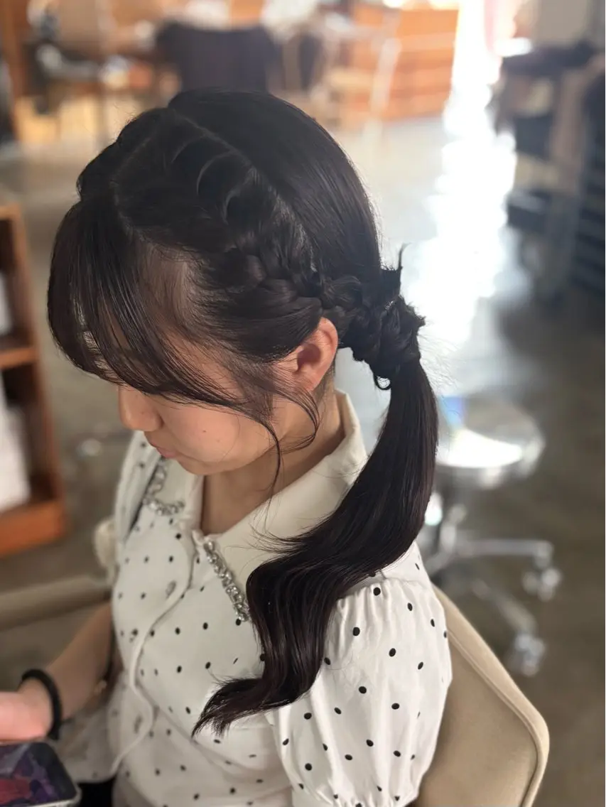 ロング ヘアセット 透明感カラー/赤み消 しカラー/もものヘアスタイル