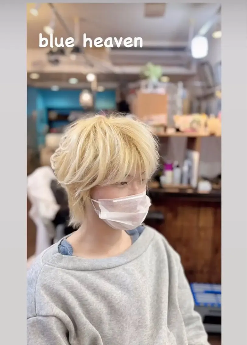 ショート カラー メンズ メンズブリーチ メンズパーマ ブリーチ ma-pa TAKESHIのヘアスタイル