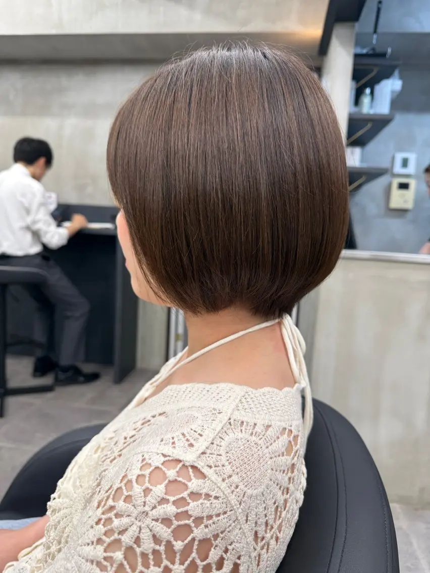 ショート 丸みショート ショートヘア 透明感 オリーブ/ Anna ʚ🎀ɞのヘアスタイル