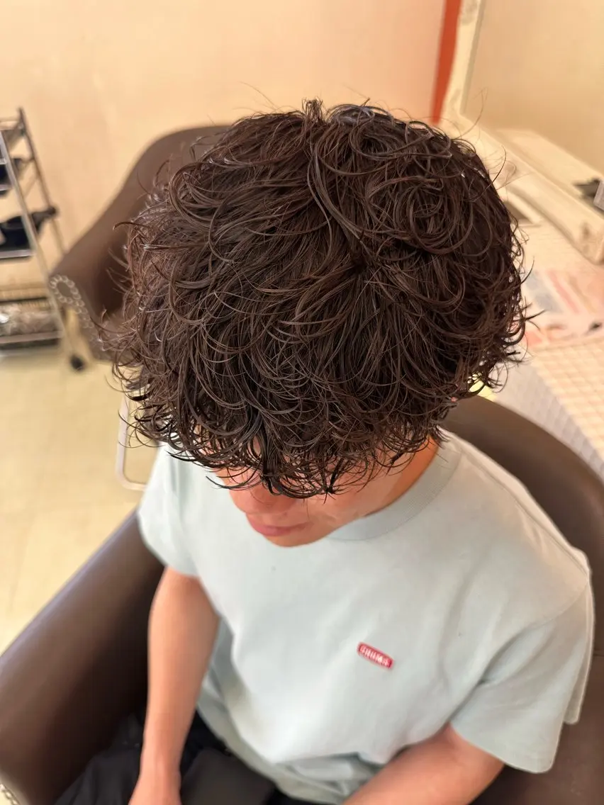 ショート パーマ メンズ メンズパーマ 三宅 壱輝のヘアスタイル