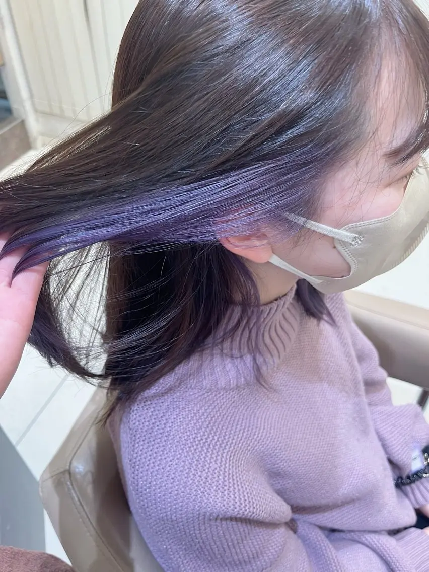 【18:00以降限定🌙】インナーカラー + トリートメント🎀🫧（ブリーチ込み）の写真