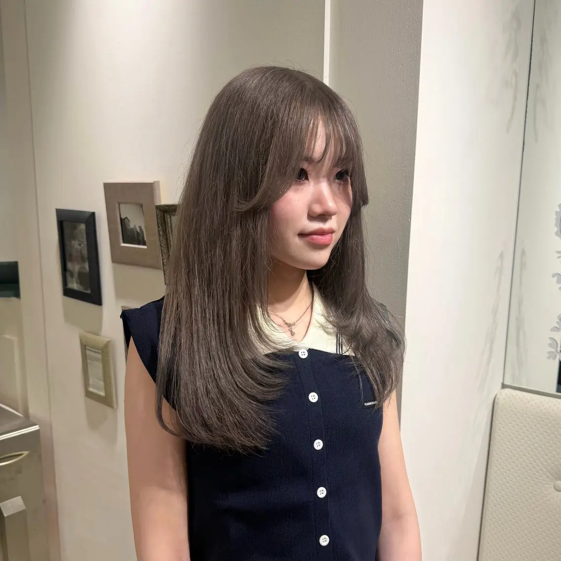ロング カラー 透明感カラー グレージュ ミルクティーグレージュ ヘアカラー ParveMix 🩶🫧入江 香名のヘアスタイル