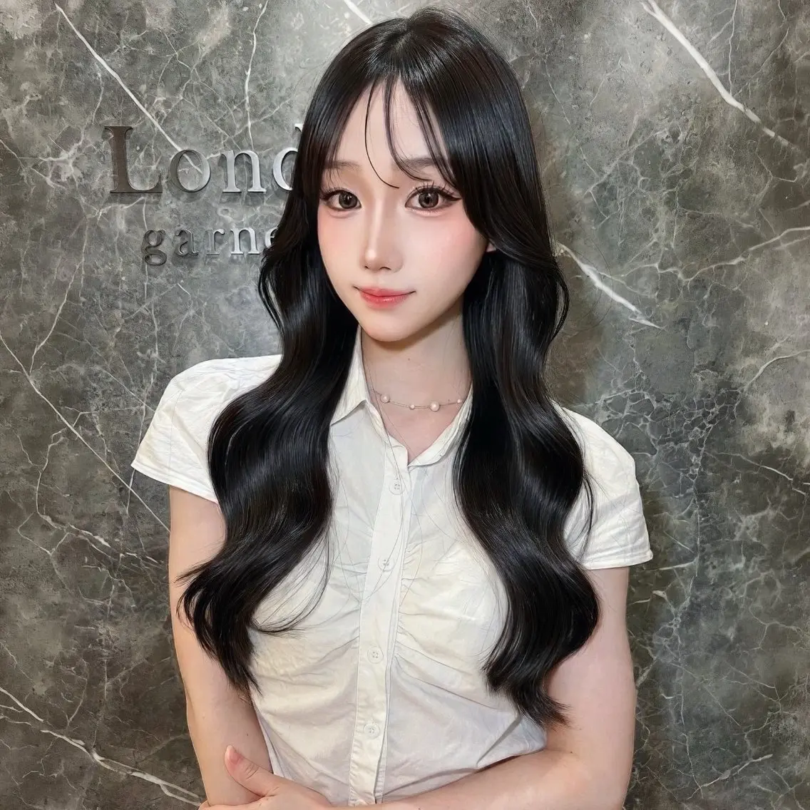 ロング カラー 黒髪 くびれヘア 韓国風ヘア レイヤーカット ロング カット ヘアカラー トリートメント 池袋/髪質改善 /ボブ/レイヤー祝田のヘアスタイル