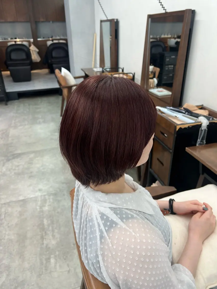 ショート AI  /暖色カラー /ゆるふわstyleのヘアスタイル
