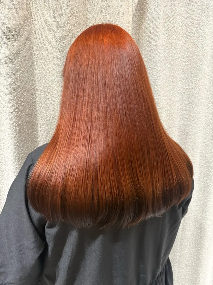 カラー ブリーチ オレンジ newi京橋 chiyumiのヘアスタイル