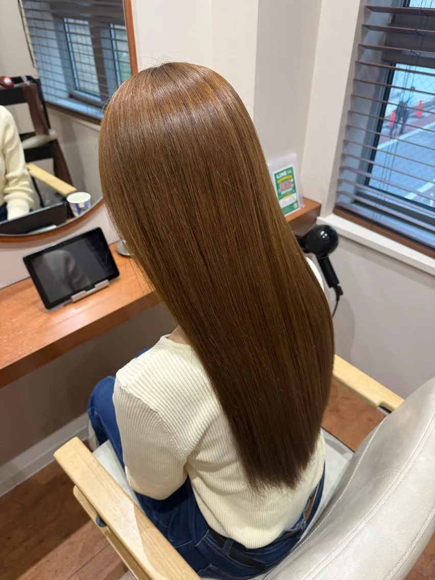 ロング カラー ベージュカラー ブリーチ ブリーチなしカラー カット ヘアカラー トリートメント Zina/ちひろ /縮毛矯正/美髪🌈のヘアスタイル