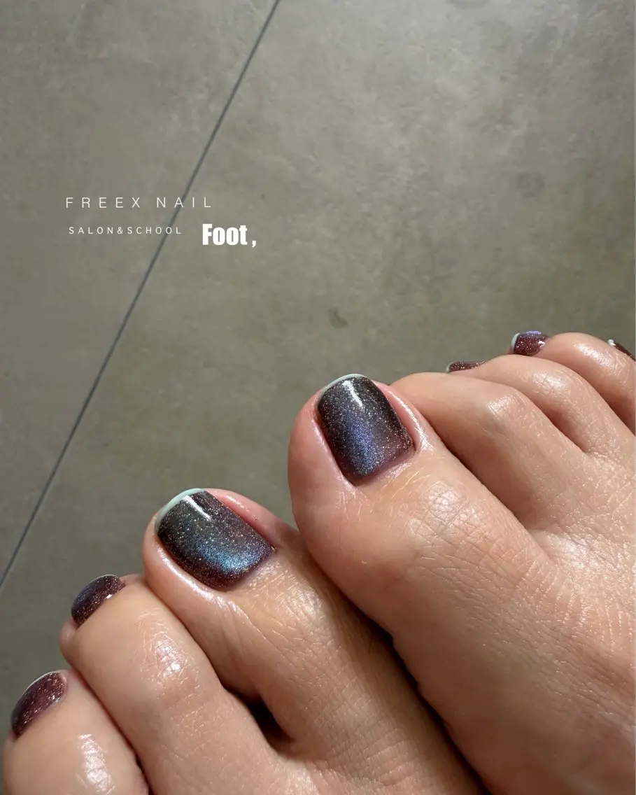 ネイル マグネットネイル フットネイル freex nail /ニュアンス/個性派のネイルデザイン