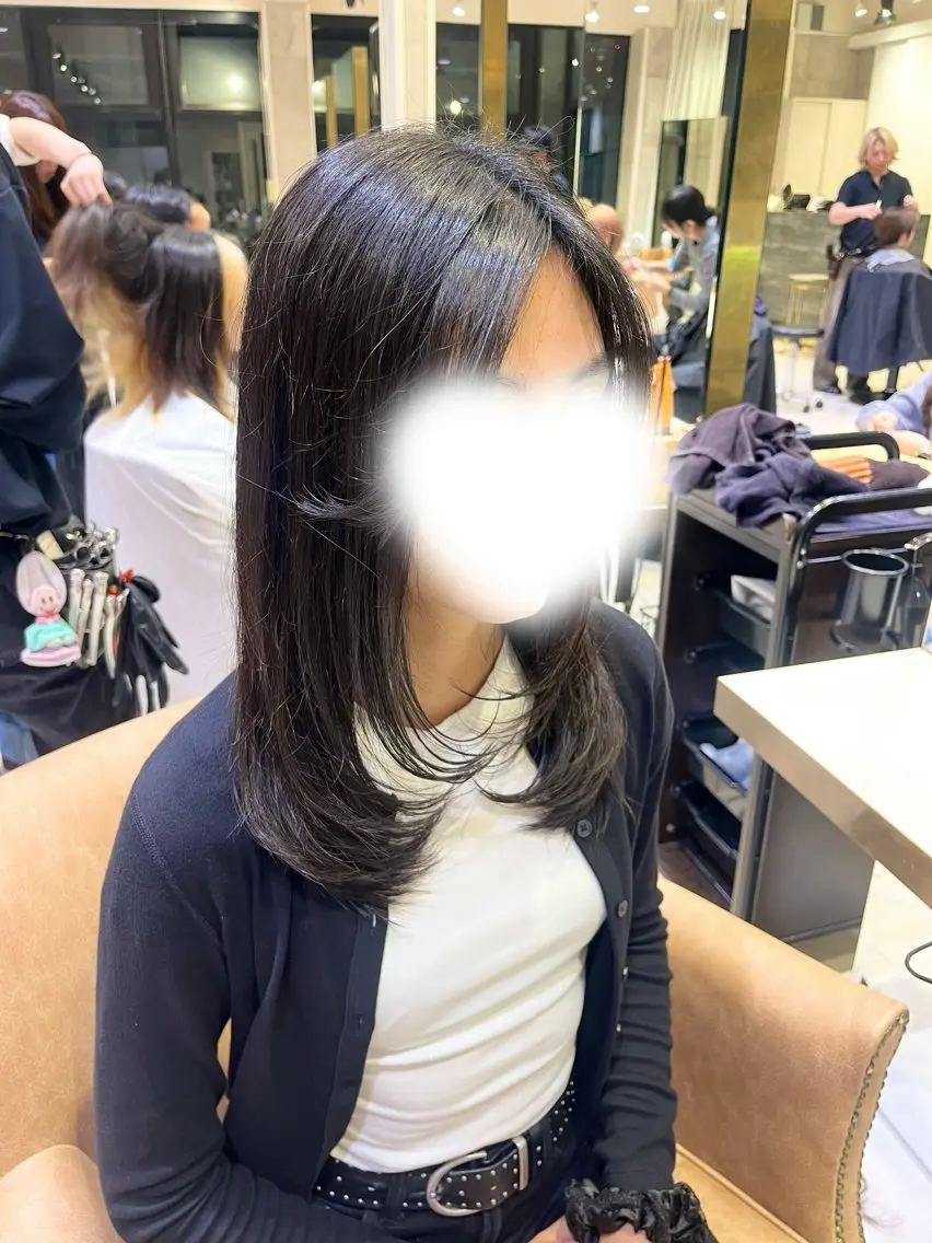 セミロング ボブ／レイヤーモデル 募集中🫧ゆい🌼のヘアスタイル
