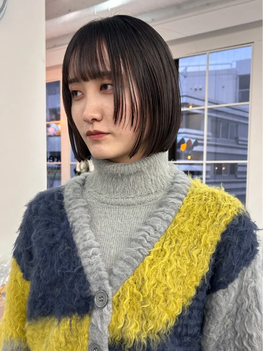 ミディアム カラー カット ヘアカラー トリートメント レイヤーボブ/ 艶カラー/サナ🌼のヘアスタイル