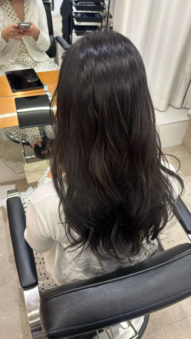 ロング カラー ブラウンカラー ココアブラウン ヘアカラー 髪質改善/水素カラー /梅田茶屋町/ほのかのヘアスタイル
