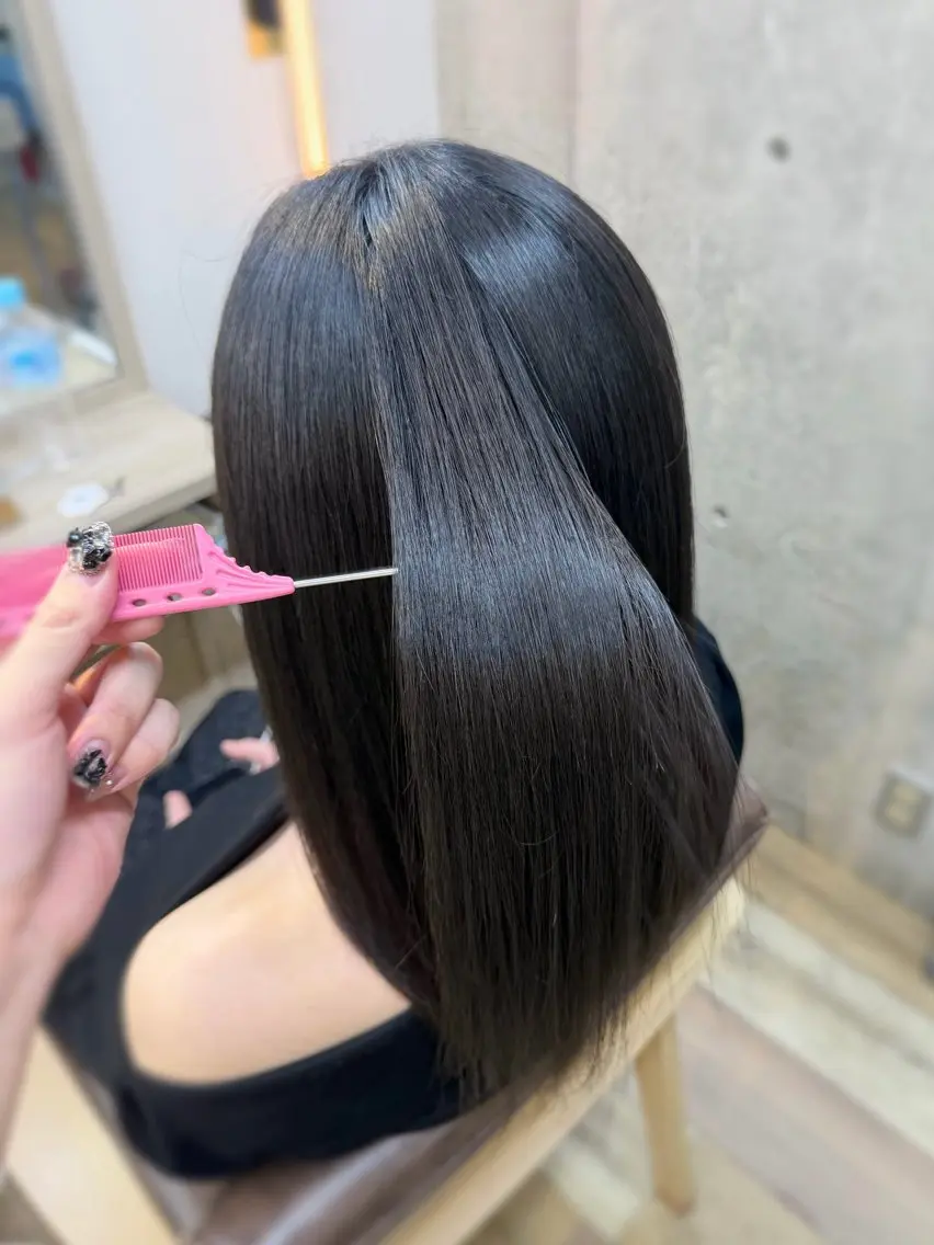 縮毛矯正 ベージュカラー‎🤍 あいらのヘアスタイル