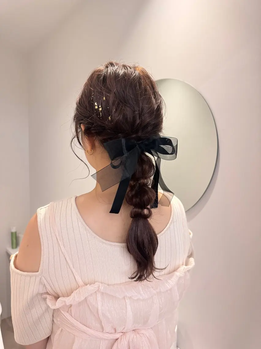 セミロング 透明感カラー🫧⌇ AO🫐🩵のヘアスタイル