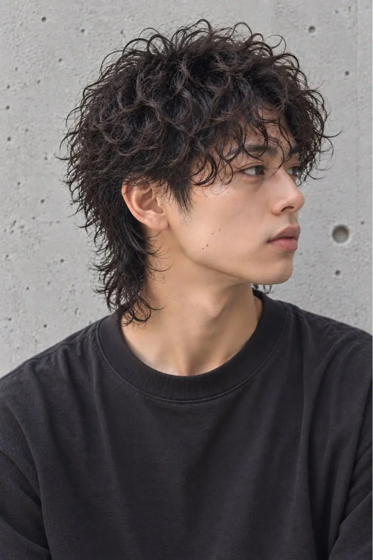 ミディアム パーマ メンズ カット パーマ ORI. men’s hairのヘアスタイル
