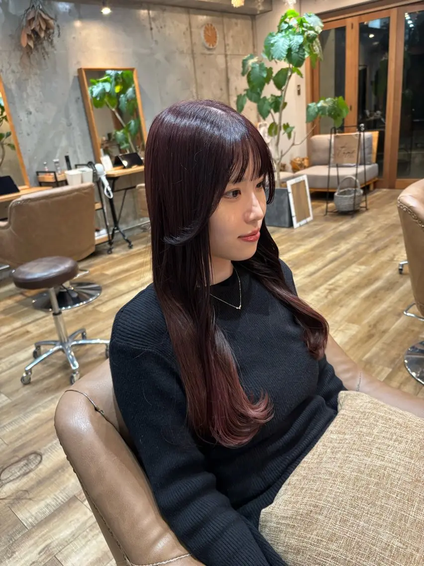 ロング カット ヘアカラー トリートメント ♡ FUU♡のヘアスタイル
