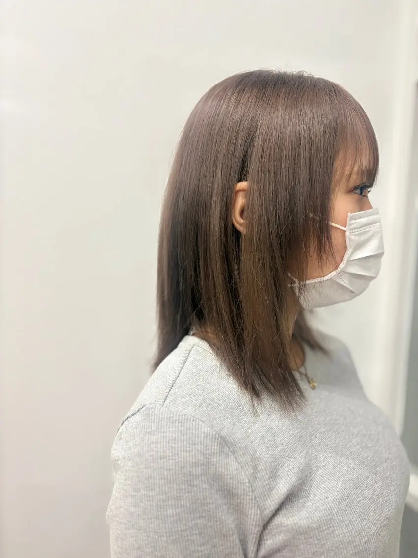 ミディアム カラー ブリーチ 透明感カラー しゅう /艶感🫧/高崎のヘアスタイル