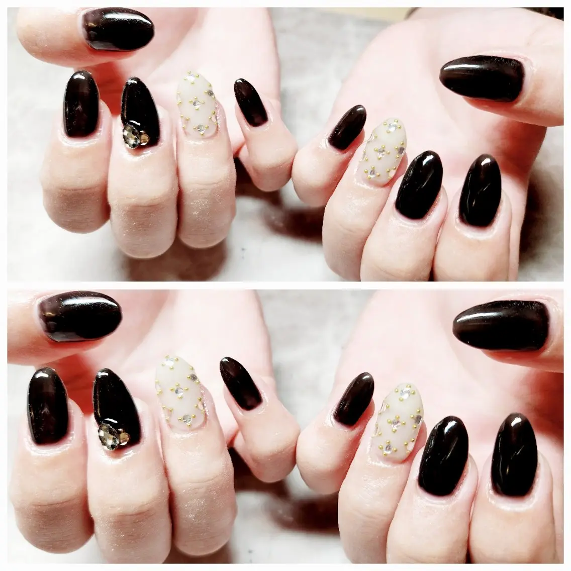ネイル ストーンネイル ハンドネイル Re:luana  nailのネイルデザイン