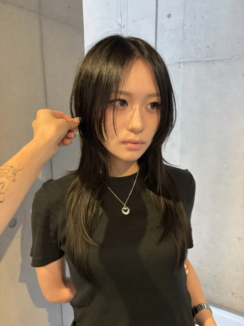 ロング カラー カット ヘアカラー トリートメント 韓国レイヤー/透明感 カラー/RIN🎀のヘアスタイル