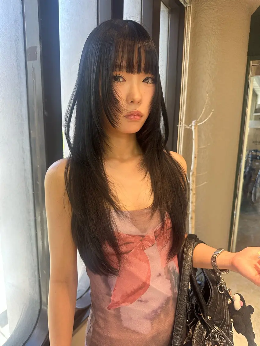 ロング カット ヘアカラー パーマ 縮毛矯正 トリートメント 🎀韓国/髪質改善 長野美和🎀のヘアスタイル
