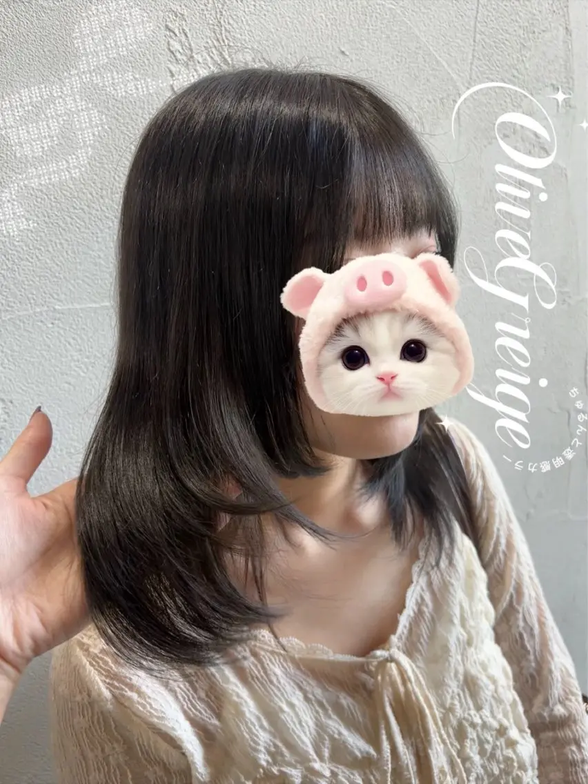 ミディアム カラー カット ヘアカラー トリートメント 中嶋心渚⌇透明感 カラー️🩵🎀‪のヘアスタイル