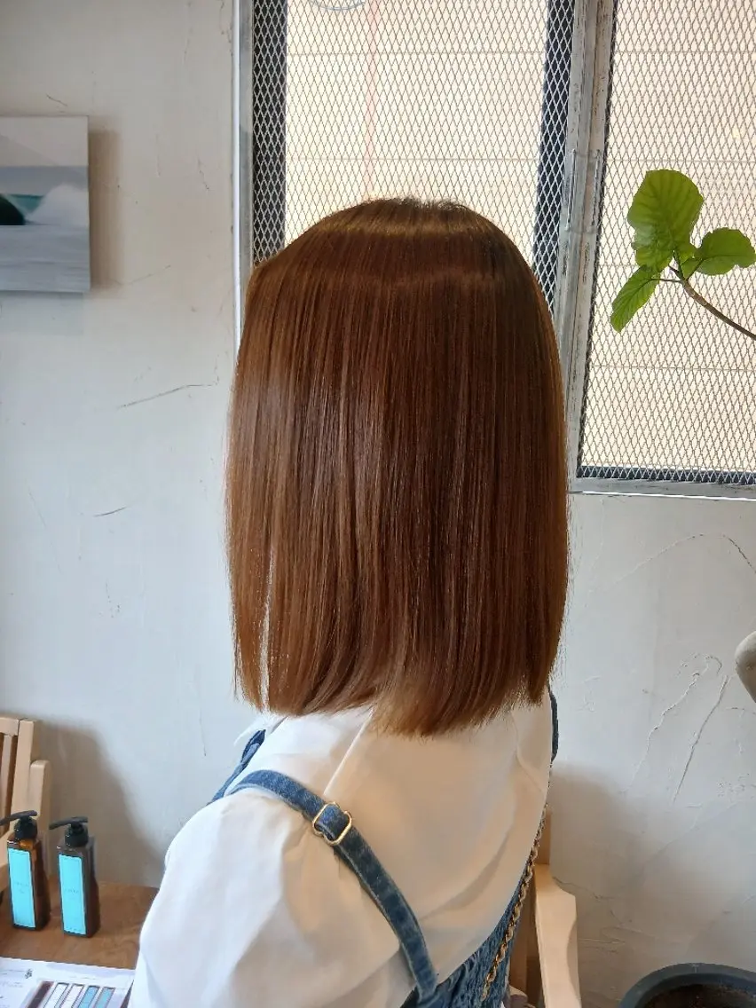 ミディアム ボブ 縮毛矯正 浜松市/縮毛矯正 松本将之進のヘアスタイル