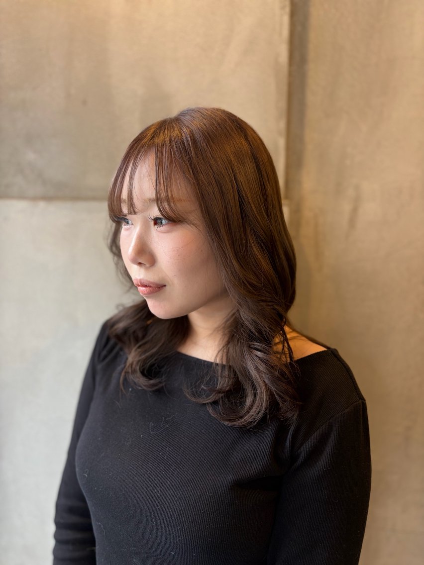 ミディアム ヘアカラー wakaba 透明感カラーのヘアスタイル