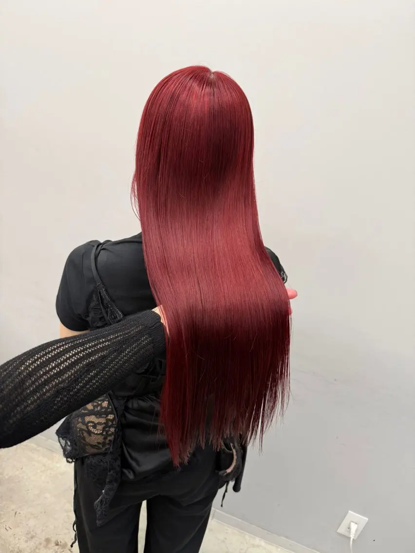 ロング カラー ベージュカラー ブリーチ ケアブリーチ デザインカラー ハイトーンカラー カット ヘアカラー トリートメント 表参道/透明感カラー 韓国ヘア長田雄希のヘアスタイル