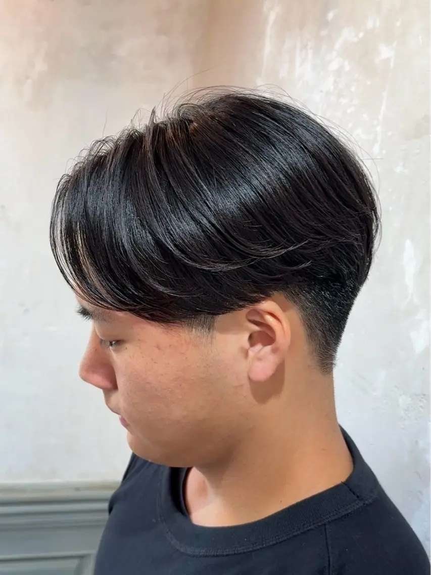 ショート 縮毛矯正 メンズ縮毛矯正 ニュアンスパーマのヘアスタイル