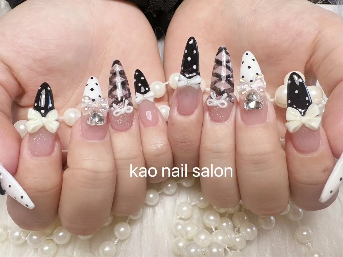 ネイル ハンドネイル kao nail マグネット/長さだしのネイルデザイン