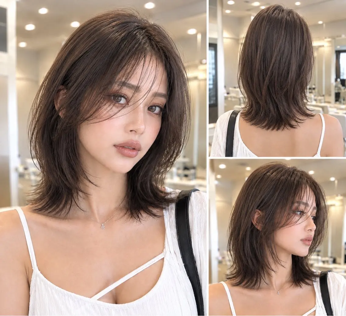 ミディアム カラー カット ヘアカラー トリートメント 金子 直樹のヘアスタイル