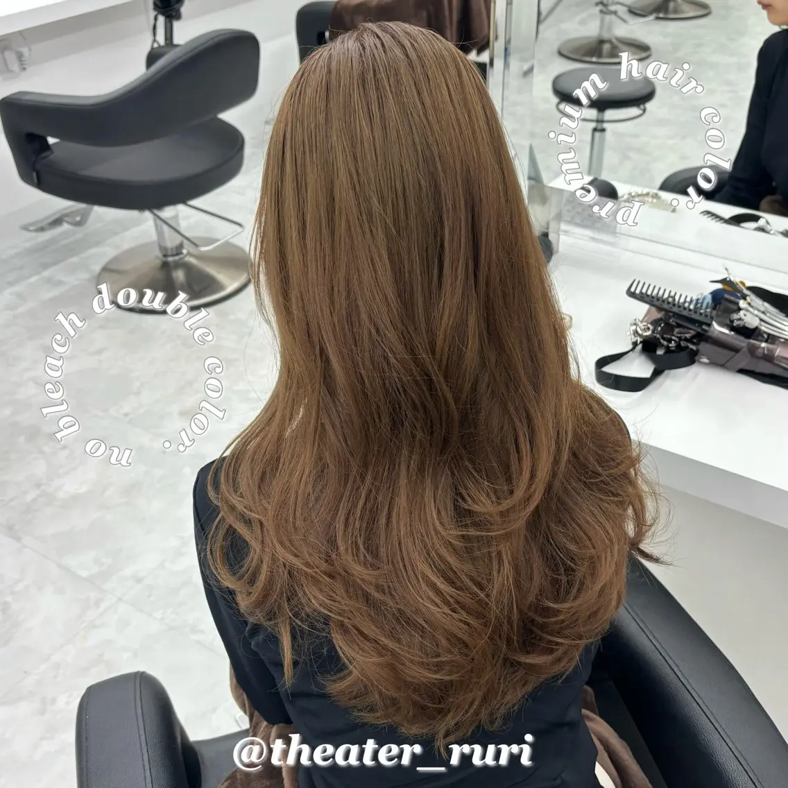 ロング カラー ふわっと抜け感🫧 ブラウンベージュ🤎のヘアスタイル