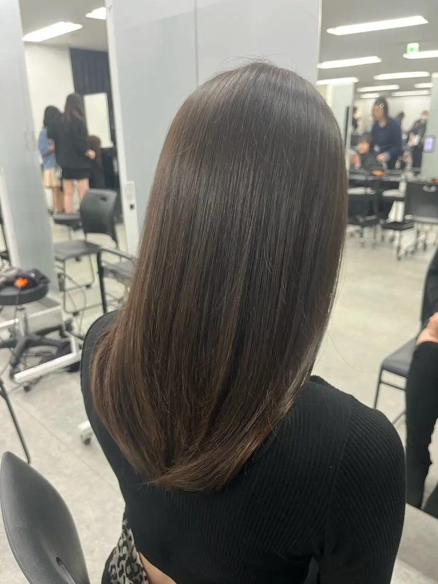 セミロング 髪質改善 ヘアカラー トリートメント 透明感×似合わせ ピンクヘアsyuyaのヘアスタイル
