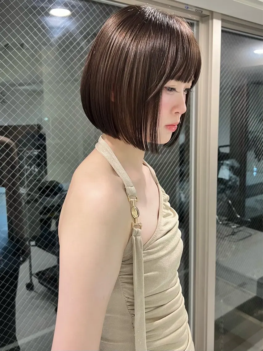 ショート ボブ 小顔カット カット 小顔ボブ jilblanカホのヘアスタイル
