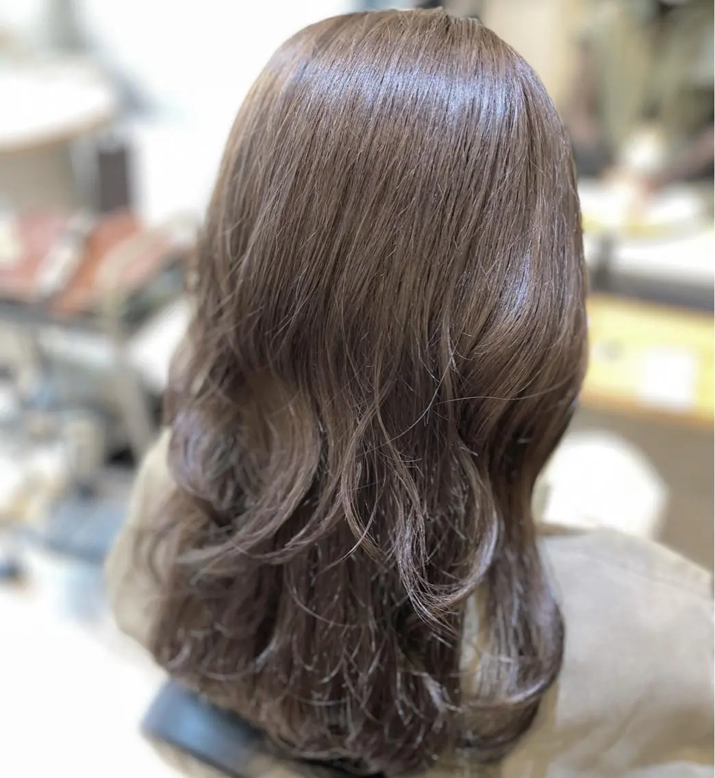 ロング カラー ヘアカラー 💘韓国レイヤー上 品カラーruru💘のヘアスタイル