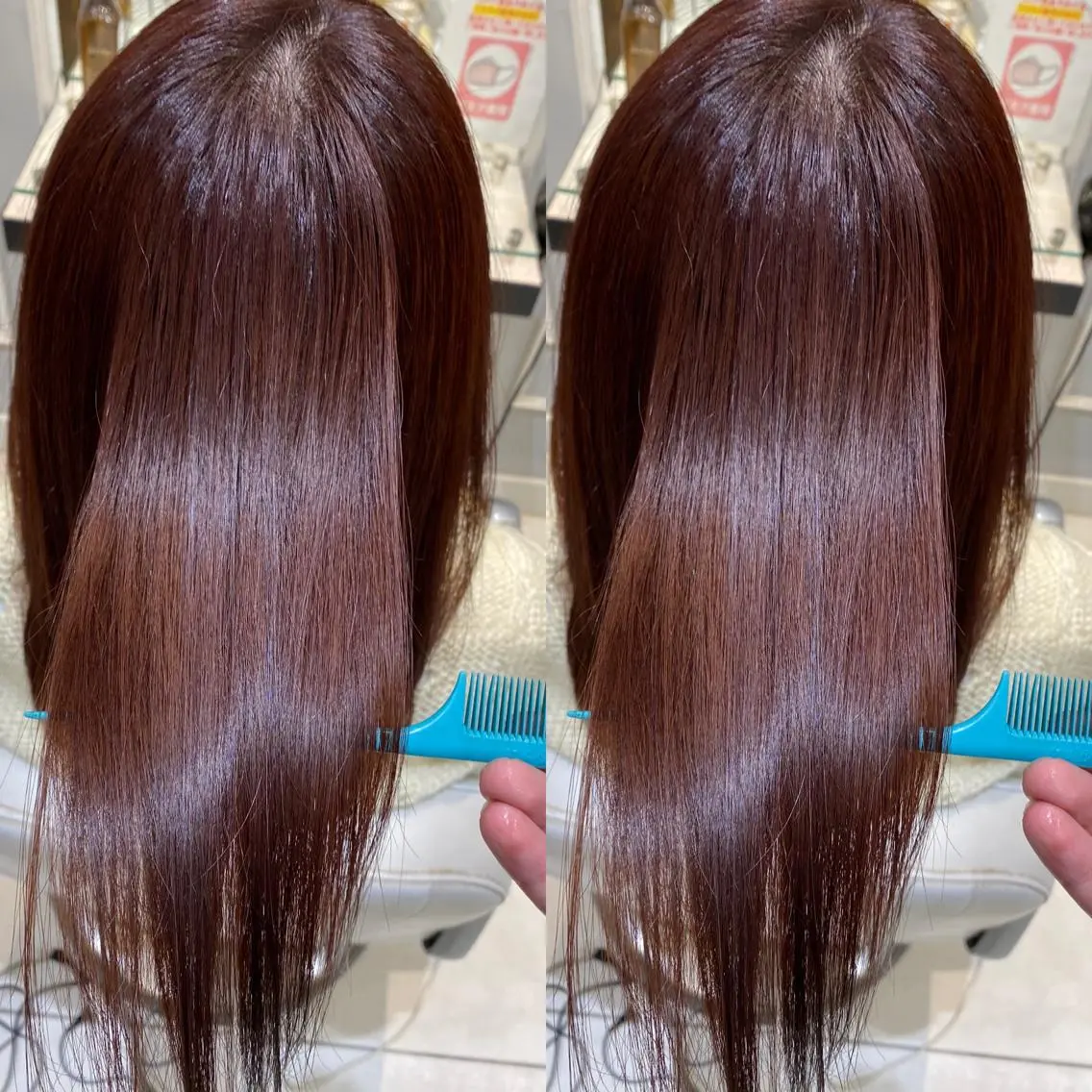 ミディアム 美髪矯正透明感カラー 江川 和輝のヘアスタイル